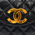 VINTAGE CHANEL MATELASSE HALF MOON CHAIN SHOULDER BAG NAVY LAMB SKIN 90335493