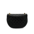 VINTAGE CHANEL MATELASSE HALF MOON CHAIN SHOULDER BAG BLACK LAMB SKIN GOLD HARDWARE 90340158