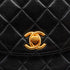 VINTAGE CHANEL MATELASSE HALF MOON CHAIN SHOULDER BAG BLACK LAMB SKIN GOLD HARDWARE 90340158