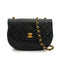 VINTAGE CHANEL MATELASSE HALF MOON CHAIN SHOULDER BAG BLACK LAMB SKIN 90340481