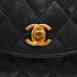 VINTAGE CHANEL MATELASSE HALF MOON CHAIN SHOULDER BAG BLACK LAMB SKIN 90340481