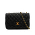 VINTAGE CHANEL MATELASSE HALF MOON CHAIN SHOULDER BAG BLACK LAMB SKIN 90344086
