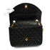 VINTAGE CHANEL MATELASSE HALF MOON CHAIN SHOULDER BAG BLACK LAMB SKIN 90344086
