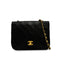 VINTAGE CHANEL MATELASSE HALF MOON CHAIN SHOULDER BAG BLACK LAMB SKIN GOLD HARDWARE 90346979