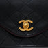 VINTAGE CHANEL MATELASSE HALF MOON CHAIN SHOULDER BAG BLACK LAMB SKIN GOLD HARDWARE 90346979