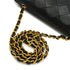 VINTAGE CHANEL MATELASSE HALF MOON CHAIN SHOULDER BAG BLACK LAMB SKIN 90328461