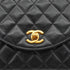 VINTAGE CHANEL MATELASSE HALF MOON CHAIN SHOULDER BAG BLACK LAMB SKIN GOLD HARDWARE 90324751