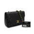 VINTAGE CHANEL MATELASSE HALF MOON CHAIN SHOULDER BAG BLACK LAMB SKIN GOLD HARDWARE 90339832
