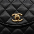 VINTAGE CHANEL MATELASSE HALF MOON CHAIN SHOULDER BAG BLACK LAMB SKIN GOLD HARDWARE 90339832