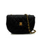 VINTAGE CHANEL MATELASSE HALF MOON CHAIN SHOULDER BAG BLACK LAMB SKIN GOLD HARDWARE 90348324