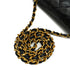 VINTAGE CHANEL MATELASSE HALF MOON CHAIN SHOULDER BAG BLACK LAMB SKIN GOLD HARDWARE 90348324