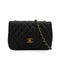 VINTAGE CHANEL MATELASSE HALF MOON CHAIN SHOULDER BAG BLACK LAMB SKIN GOLD HARDWARE 90350363