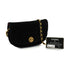 VINTAGE CHANEL MATELASSE HALF MOON CHAIN SHOULDER BAG BLACK VELOR GOLD HARDWARE 90340156