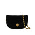 VINTAGE CHANEL MATELASSE HALF MOON CHAIN SHOULDER BAG BLACK VELOR GOLD HARDWARE 90340156