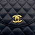 VINTAGE CHANEL MATELASSE HALF MOON CHAIN SHOULDER BAG NAVY LAMB SKIN GOLD HARDWARE 90322793