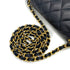 VINTAGE CHANEL MATELASSE HALF MOON CHAIN SHOULDER BAG NAVY LAMB SKIN GOLD HARDWARE 90322793