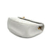 VINTAGE CHANEL MATELASSE HALF MOON CHAIN SHOULDER BAG WHITE LAMB SKIN GOLD HARDWARE 90315487