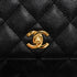 VINTAGE CHANEL MATELASSE HAND BAG BLACK CAVIAR SKIN GOLD HARDWARE 90343953