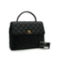 VINTAGE CHANEL MATELASSE HAND BAG BLACK CAVIAR SKIN GOLD HARDWARE 90343953
