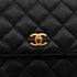 VINTAGE CHANEL MATELASSE HAND BAG BLACK CAVIAR SKIN GOLD HARDWARE 90348244