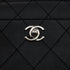 VINTAGE CHANEL MATELASSE HAND BAG BLACK CAVIAR SKIN SILVER HARDWARE 90345990