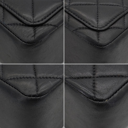 VINTAGE CHANEL COCOMARK MATELASSE HAND BAG BLACK LAMB SKIN 90347771
