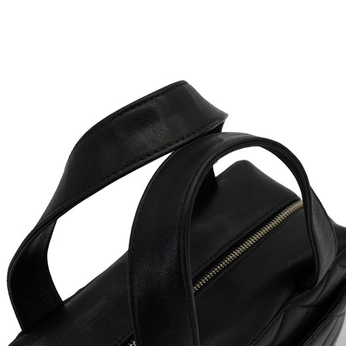 VINTAGE CHANEL COCOMARK MATELASSE HAND BAG BLACK LAMB SKIN 90347771
