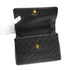 VINTAGE CHANEL MATELASSE HAND BAG BLACK LAMB SKIN GOLD HARDWARE 90348200