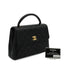 VINTAGE CHANEL MATELASSE HAND BAG BLACK LAMB SKIN GOLD HARDWARE 90342577