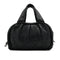 VINTAGE CHANEL MATELASSE HAND BAG BLACK LEATHER SILVER HARDWARE 90317186