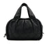 VINTAGE CHANEL MATELASSE HAND BAG BLACK LEATHER SILVER HARDWARE 90317186