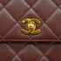 VINTAGE CHANEL MATELASSE HAND BAG BROWN CAVIAR SKIN GOLD HARDWARE 90333177