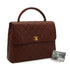 VINTAGE CHANEL MATELASSE HAND BAG BROWN CAVIAR SKIN GOLD HARDWARE 90333177