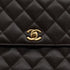 VINTAGE CHANEL MATELASSE HAND BAG BROWN CAVIAR SKIN GOLD HARDWARE 90350387