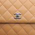 VINTAGE CHANEL MATELASSE HAND BAG CAMEL CAVIAR SKIN SILVER HARDWARE 90331403