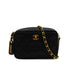 VINTAGE CHANEL MATELASSE MINI CHAIN SHOULDER BAG BLACK CAVIR SKIN GOLD HARDWARE 90341886