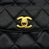 VINTAGE CHANEL MATELASSE MINI CHAIN SHOULDER BAG BLACK LAMB SKIN GOLD HARDWARE 90322925