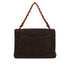 VINTAGE CHANEL MATELASSE PLASTIC CHAIN HAND BAG BROWN SUEDE GOLD HARDWARE 90326855