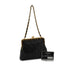 VINTAGE CHANEL MINI MATELASSE PURSE WITH A CLASP CHAIN SHOULDER BAG BLACK LAMB SKIN GOLD HARDWARE 90347769