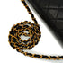 VINTAGE CHANEL MATELASSE PUSH LOCK CHAIN SHOULDER BAG BLACK LAMB SKIN GOLD HARDWARE 90348203