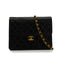 VINTAGE CHANEL MATELASSE PUSH LOCK CHAIN SHOULDER BAG BLACK LAMB SKIN GOLD HARDWARE 90348203