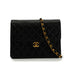 VINTAGE CHANEL MATELASSE PUSH LOCK CHAIN SHOULDER BAG BLACK LAMB SKIN GOLD HARDWARE 90348203