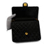 VINTAGE CHANEL MATELASSE PUSH LOCK CHAIN SHOULDER BAG BLACK LAMB SKIN GOLD HARDWARE 90348203