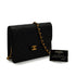 VINTAGE CHANEL MATELASSE PUSH LOCK CHAIN SHOULDER BAG BLACK LAMB SKIN GOLD HARDWARE 90348203