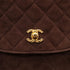 VINTAGE CHANEL MATELASSE SHOULDER BAG BROWN SUEDE GOLD HARDWARE 90343236