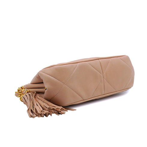 VINTAGE CHANEL COCOMARK MATELASSE SHOULDER BAG FRINGE PINK GOLD HARDWARE 90346874