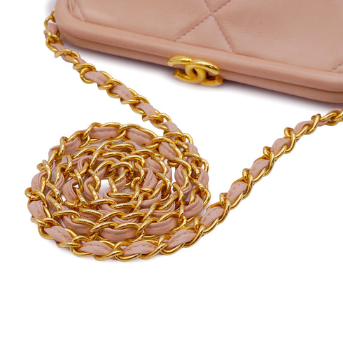 VINTAGE CHANEL COCOMARK MATELASSE SHOULDER BAG FRINGE PINK GOLD HARDWARE 90346874