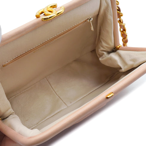 VINTAGE CHANEL COCOMARK MATELASSE SHOULDER BAG FRINGE PINK GOLD HARDWARE 90346874