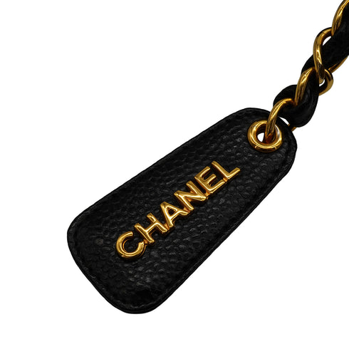 VINTAGE CHANEL MATELASSE SQUARE CHAIN BACKPACK BLACK CAVIR SKIN GOLD HARDWARE 90341882