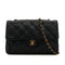 VINTAGE CHANEL MATELASSE STITCH CHAIN SHOULDER BAG BLACK LAMB SKIN GOLD HARDWARE 90322926